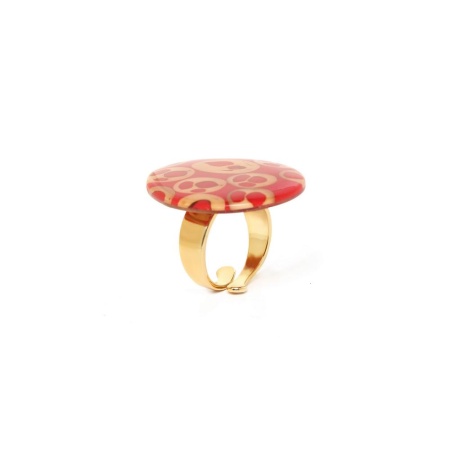 Кольцо Nature Bijoux, Piccadilly, разъемное, с пальмовым орехом в смоле, NB23.2-19-25015 красный